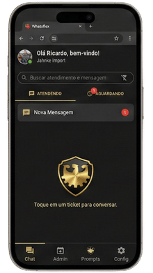 Interface do App Mobile WhatsFlex personalizada